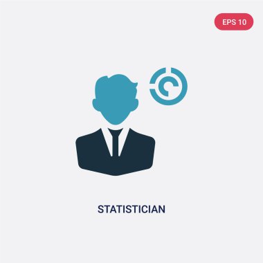 meslekkavramından iki renk istatistikçi vektör simgesi. ıso