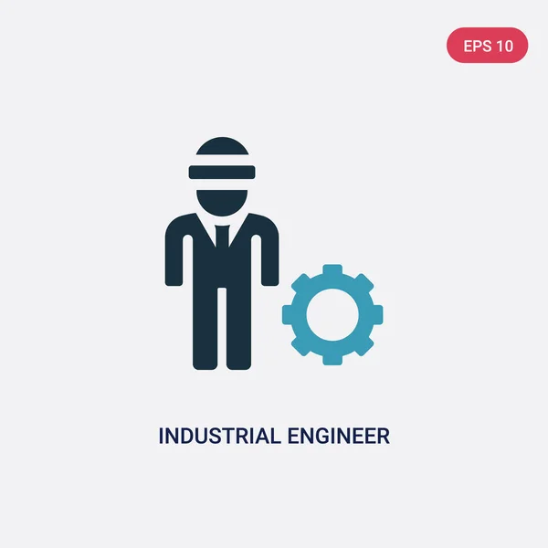 Twee kleuren industrieel ingenieur vector pictogram van industrie concept. — Stockvector