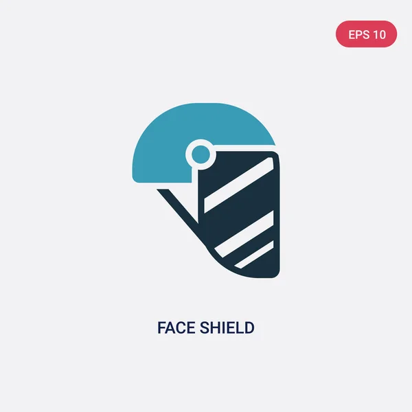 Twee kleuren face Shield vector icoon van het technologie concept. Isola — Stockvector