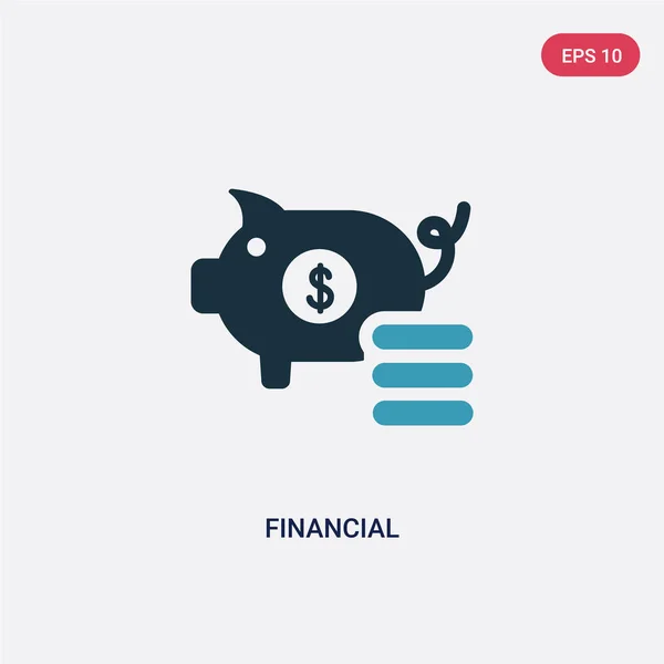 Két színes pénzügyi vektor ikon fizetési módszerek koncepció. van — Stock Vector