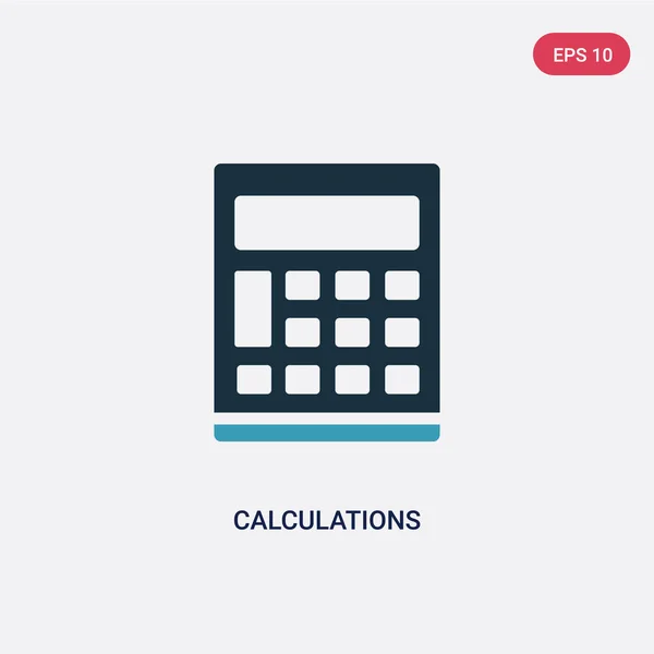 Deux couleurs calcul vectoriel icône du concept de la technologie. isol — Image vectorielle