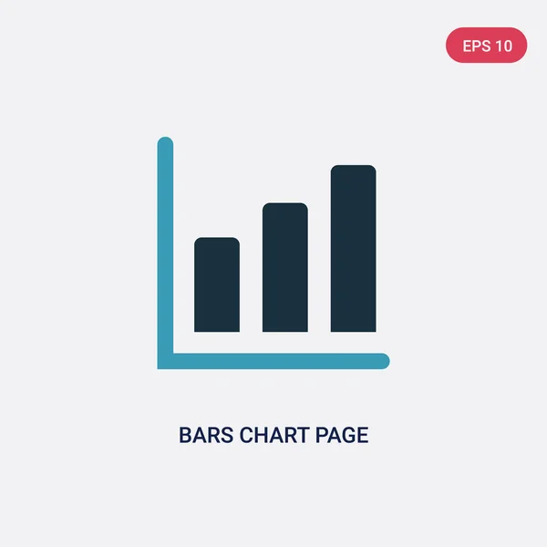 two color bars chart page vector icon from user interface concep
