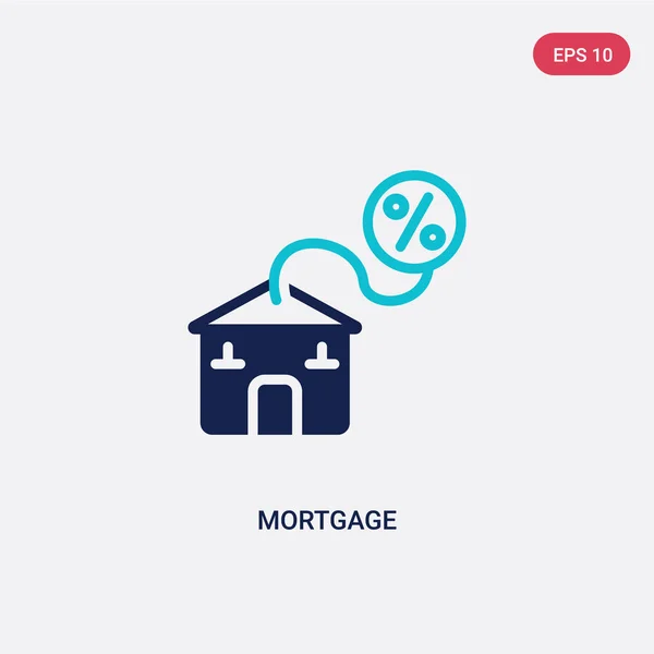 Two color mortgage vector icon from digital economy concept. iso — Stock Vector