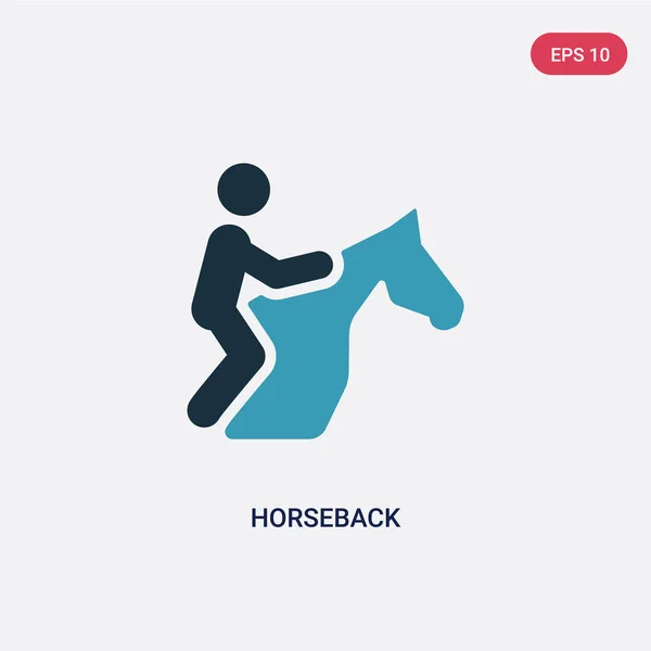 Dva barevné vektory na koni, ikona ze sportu a soutěžních konc — Stockový vektor
