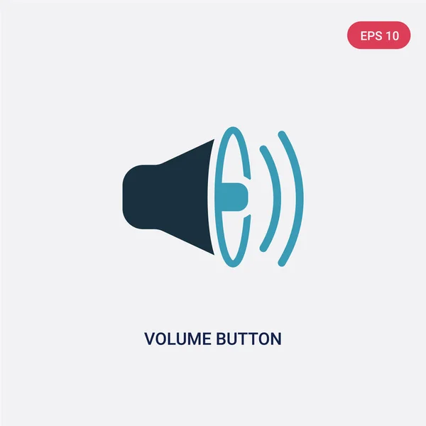 Icono de vector de botón de volumen de dos colores del concepto de interfaz de usuario . — Vector de stock