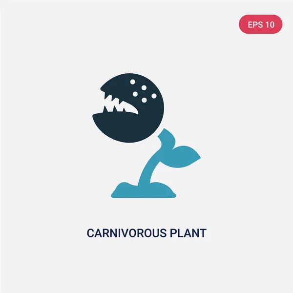 Two color carnivorous plant vector icon from nature concept. iso — Stock Vector