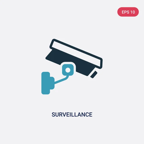Ícone de vetor de vigilância de duas cores do conceito de casa inteligente. isol —  Vetores de Stock