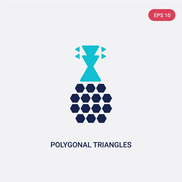 Icône vectorielle guitare triangulaire polygonale bicolore de géométrie c — Image vectorielle