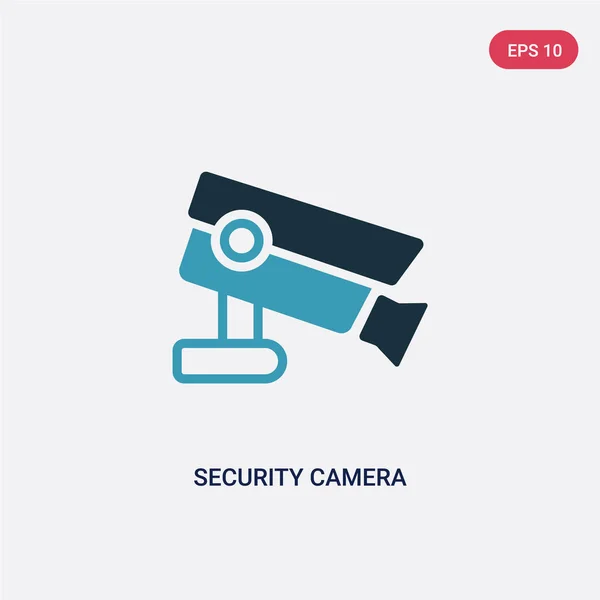 Icono de vectores de cámara de seguridad de dos colores del concepto de casa inteligente . — Vector de stock
