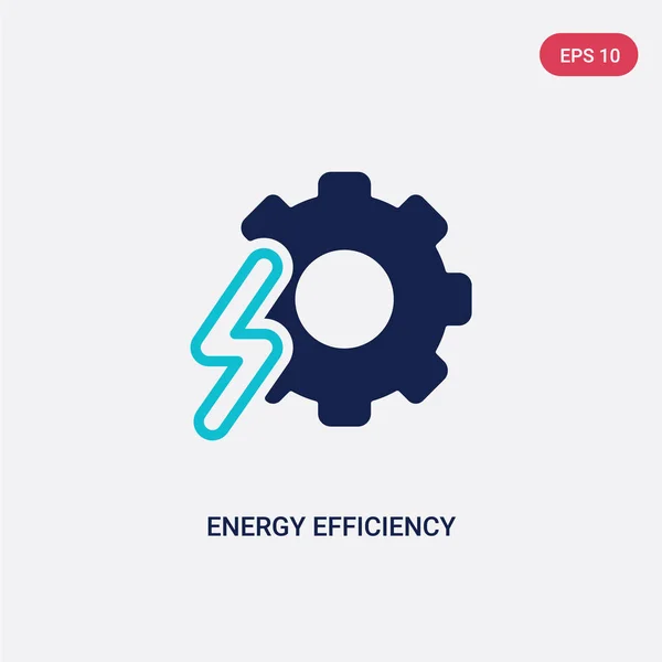 Due icone vettoriali di efficienza energetica del colore dal concetto generale-1 . — Vettoriale Stock