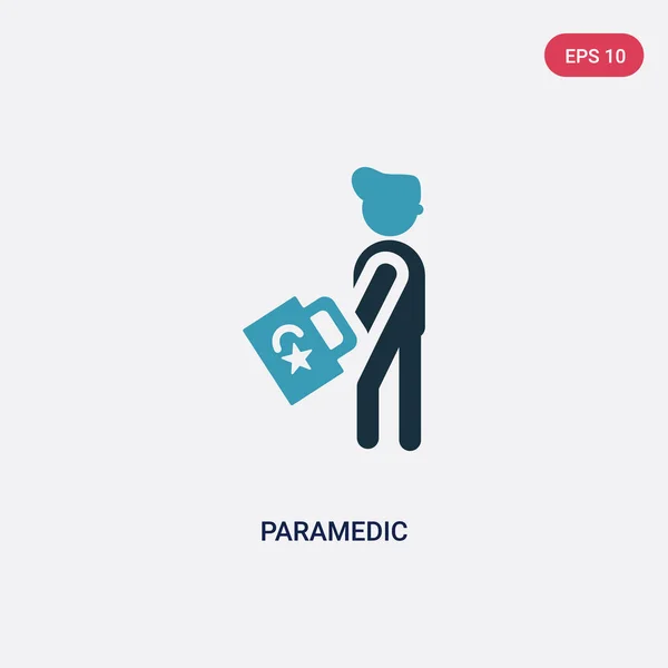 Two color paramedic vector icon from people concept. isolated bl — Stock Vector