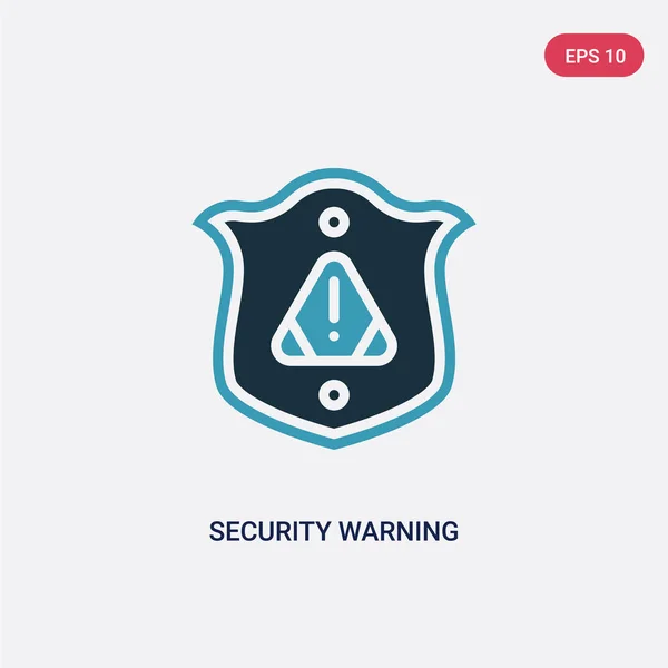Dvě ikony upozorňující na bezpečnostní upozornění z konceptu zabezpečení. Je — Stockový vektor