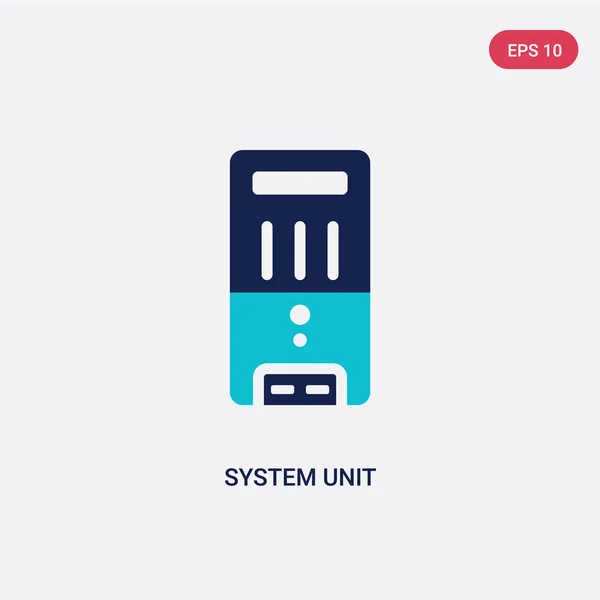 two color system unit vector icon from hardware concept. isolate