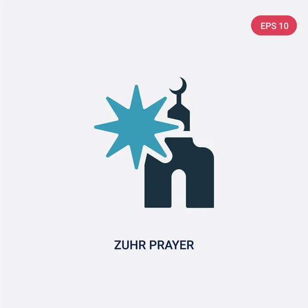 two color zuhr prayer vector icon from religion-2 concept. isola