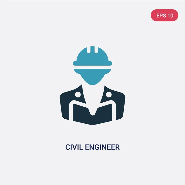 two color civil engineer vector icon from professions concept. i