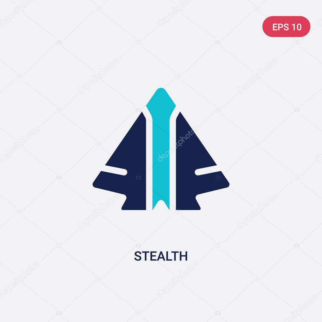 two color stealth vector icon from army and war concept. isolate