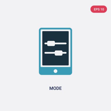 teknoloji kavramından iki renk modu vektör simgesi. izole blu