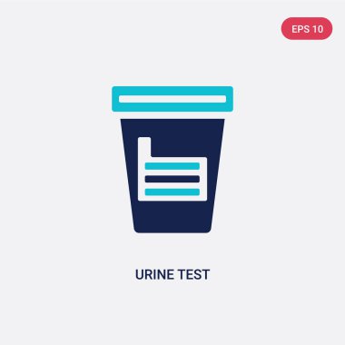 genel kavramdan iki renkli idrar testi vektör simgesi. Izole 