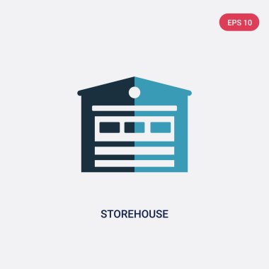 gayrimenkul kavramından iki renk depo vektör simgesi. ısola