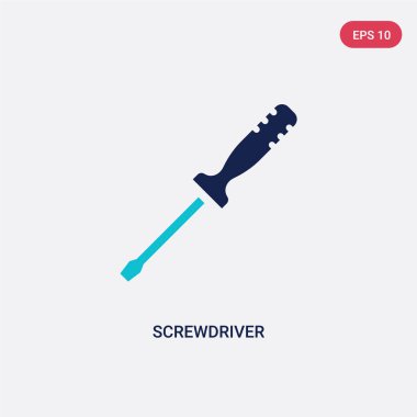 elektif bağlantılarından iki renkli tornavida vektör simgesi con
