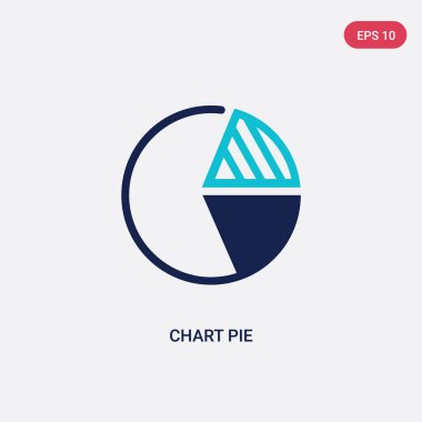 iş ve analitik conc iki renk grafik pasta vektör simgesi