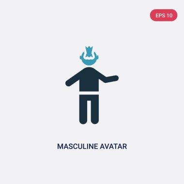 insanlar kavramından iki renk erkeksi avatar vektör simgesi. isol