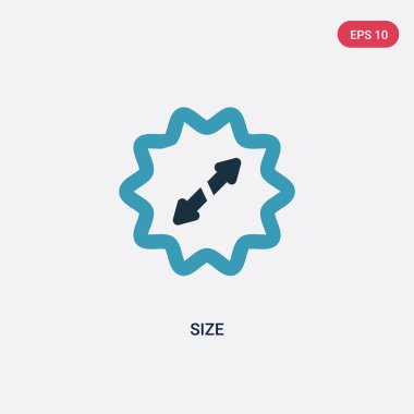 two color size vector icon from user interface concept. isolated