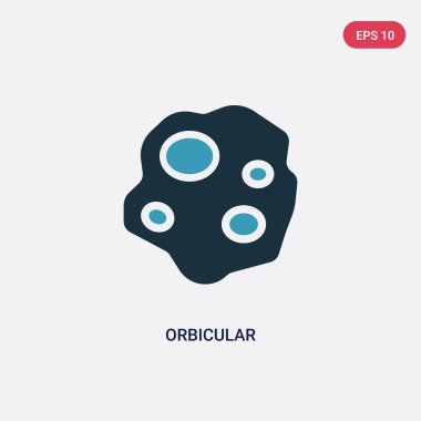 doğa kavramından iki renk orbiküler vektör simgesi. izole bl