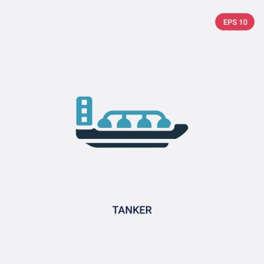 taşıma kavramından iki renkli tanker vektör simgesi. isolat