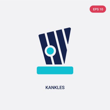 kültür kavramından iki renk kankles vektör simgesi. izole blu