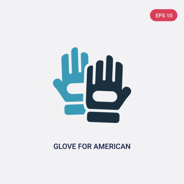 sp gelen Amerikan futbolcu vektör simgesi için iki renkli eldiven