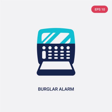 elektronik cihazlar conc iki renkli hırsız alarm vektör simgesi