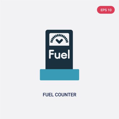 mechanicons kavramından iki renkli yakıt sayacı vektör simgesi. ıso