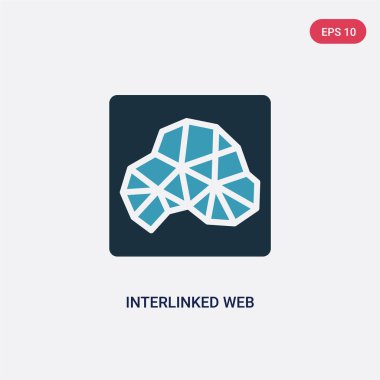 web kavramından iki renk bağlantılı web vektör simgesi. Izole