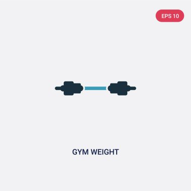 spor konseptinden iki renk spor ağırlığı vektör simgesi. izole b