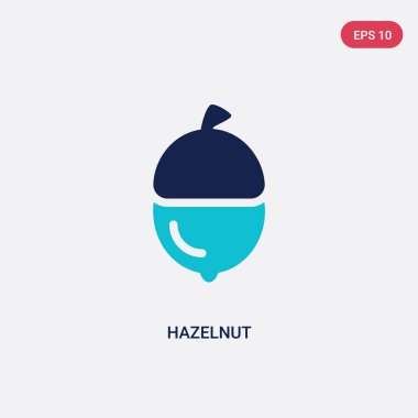 meyve ve sebze concep iki renkli fındık vektör simgesi