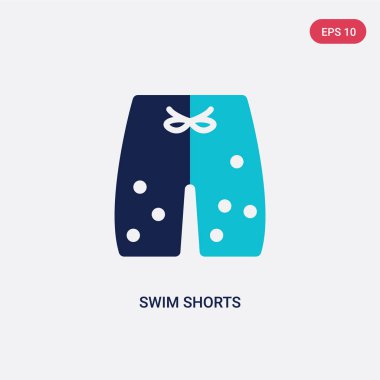 giysi kavramından iki renk yüzmeşort vektör simgesi. Izole