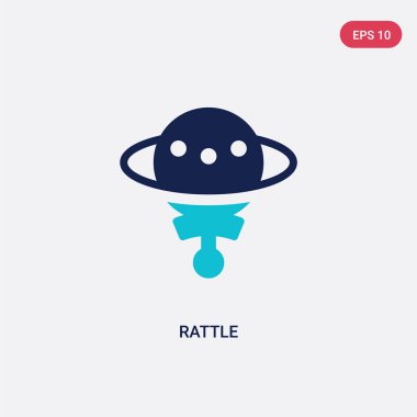 brazilia kavramından iki renk çıngırak vektör simgesi. izole blu