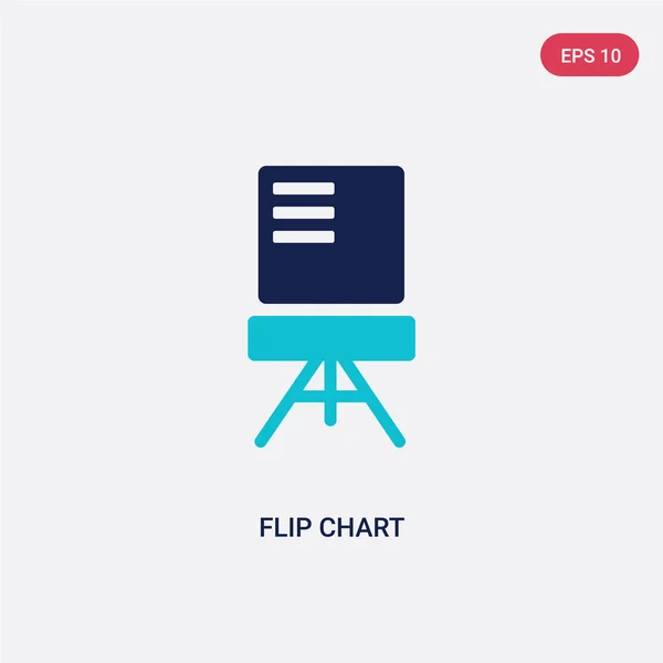 Két színes flip chart vektor ikon oktatási koncepció. Elkülöníteni — Stock Vector