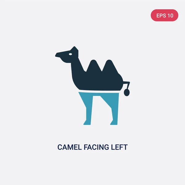 Dos color camello frente icono vector izquierdo del concepto de animales. es — Vector de stock