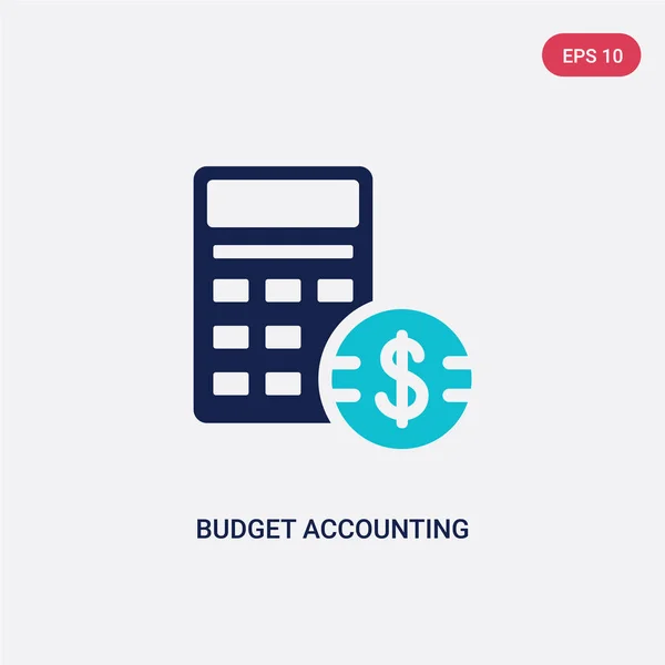 Dos icono de vector de contabilidad de presupuesto de color de econ criptomoneda — Archivo Imágenes Vectoriales