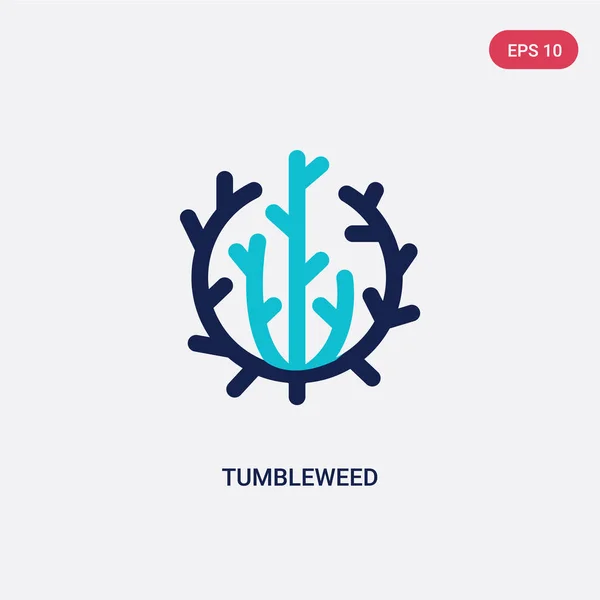 Dos color tumbleweed vector icono del concepto del oeste salvaje. aislar — Vector de stock