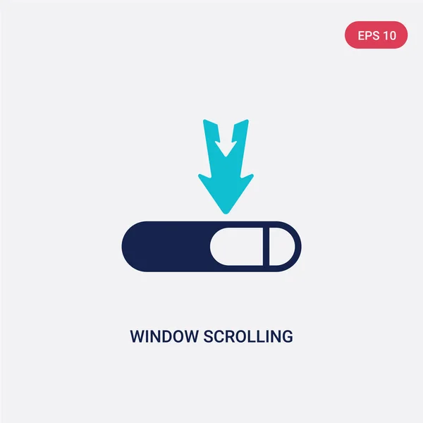Deux couleur fenêtre défilement moyen vecteur icône de l'éducation con — Image vectorielle