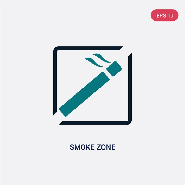 Två färg rök zon vektor ikon från kartor och flaggor Concept. Är — Stock vektor