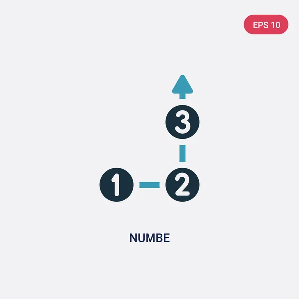 Ícone de vetor numbe de duas cores do conceito de infográficos. isolado —  Vetores de Stock