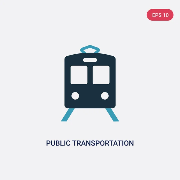 Icono de vector de transporte público de dos colores de cono de transporte — Vector de stock