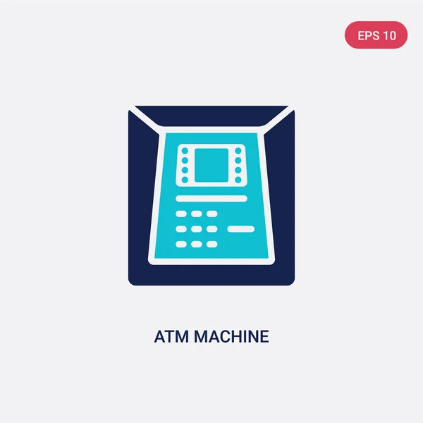 Dos colores atm máquina vector icono de concepto de economía digital . — Vector de stock