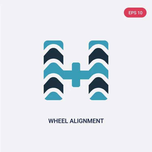 Icona vettoriale di allineamento ruota a due colori da concep trasporto — Vettoriale Stock