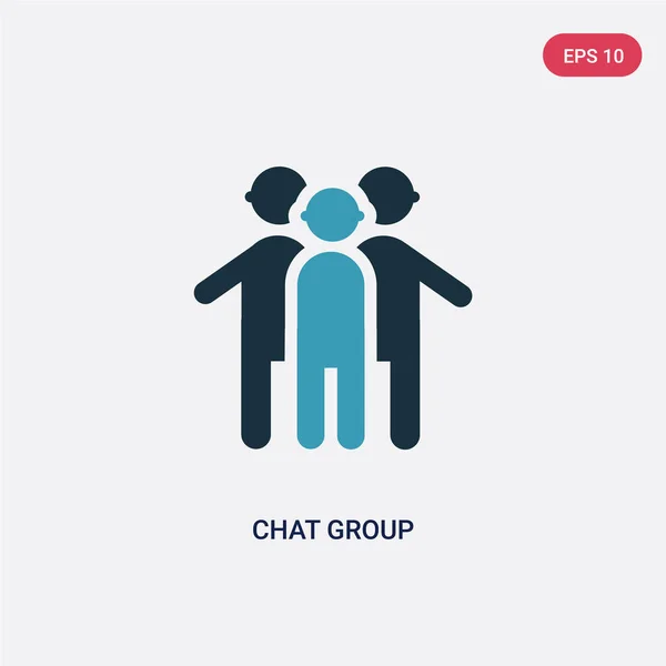 Due icone vettoriali di gruppo di chat a colori dal concetto di persone. isolato b — Vettoriale Stock