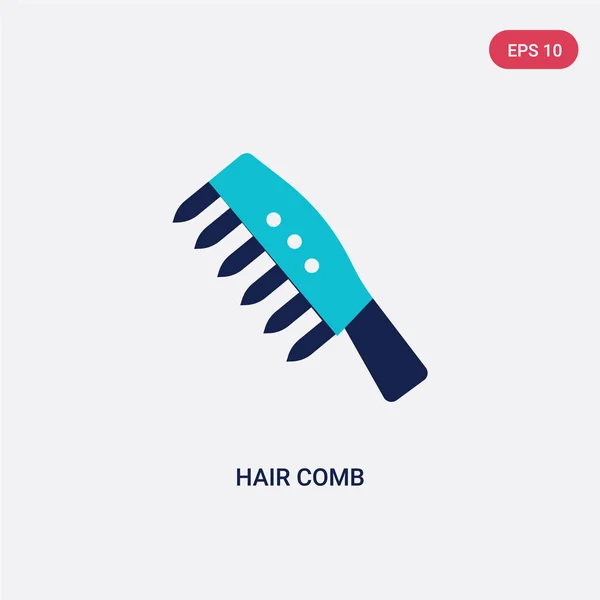 Two color hair comb vector icon from beauty concept. isolated bl — Stock Vector